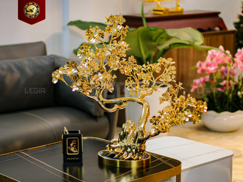 Chậu Mai Vàng Phú Quý Mạ Vàng 24K - 70cmx69cm thumbnail