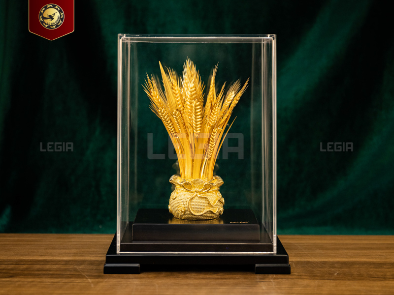 Hũ lúa thần tài - dát vàng 24k - 22x17x14 cm thumbnail