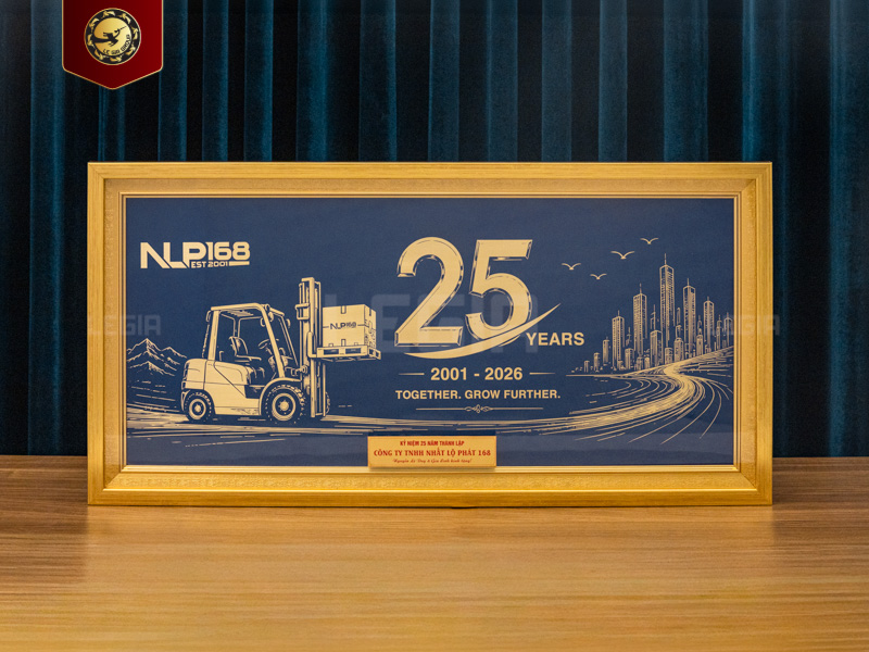 Tranh kỉ niệm NLP168 chế tác theo yêu cầu - Đồng - 80x40cm thumbnail