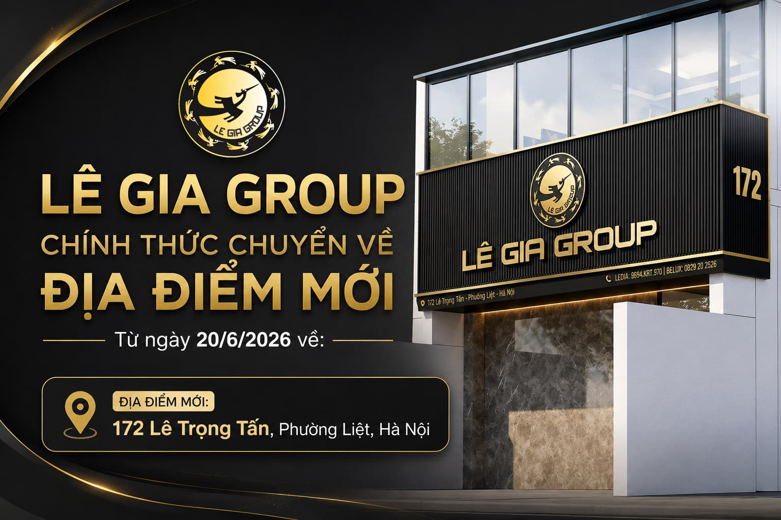 [THÔNG BÁO] Chuyển địa điểm Showroom Lê Gia Group thumbnail