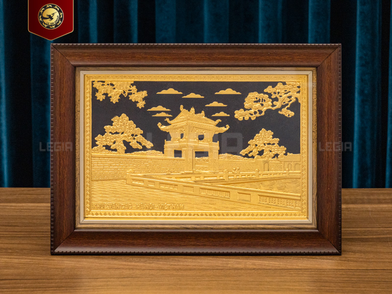 Tranh Khuê Văn Các - Đồng Dát Vàng - 36x26cm thumbnail