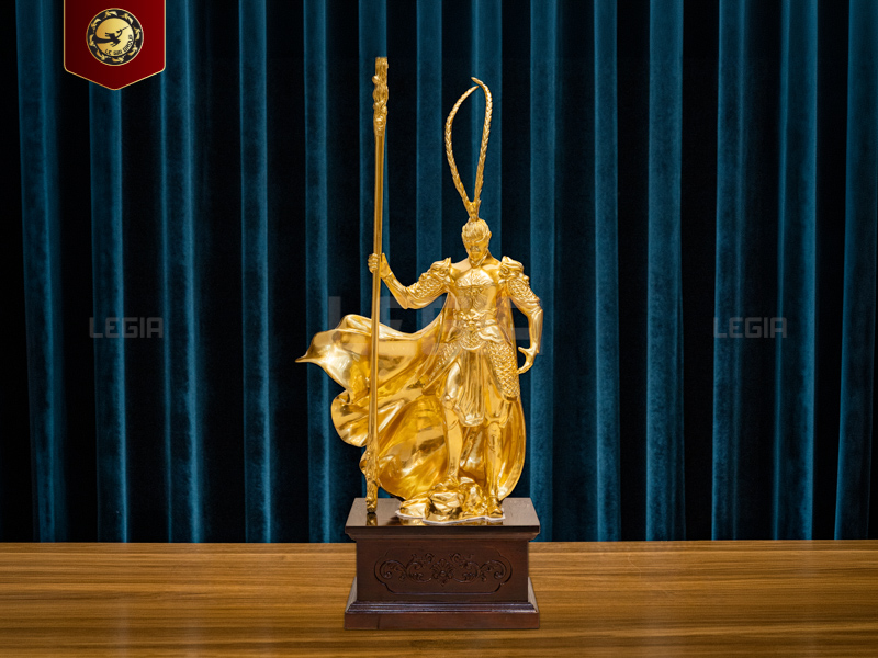 Tượng Tôn Ngộ Không Bằng Đồng - Dát vàng - Cao 90cm thumbnail